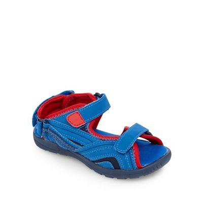 bluezoo Boys' red rip tape sandals